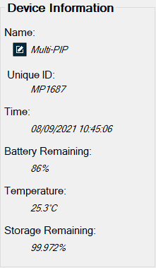 Device Information panel