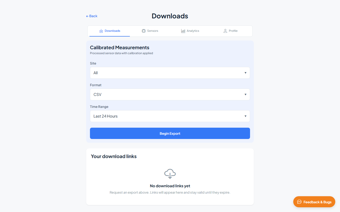 Downloads page