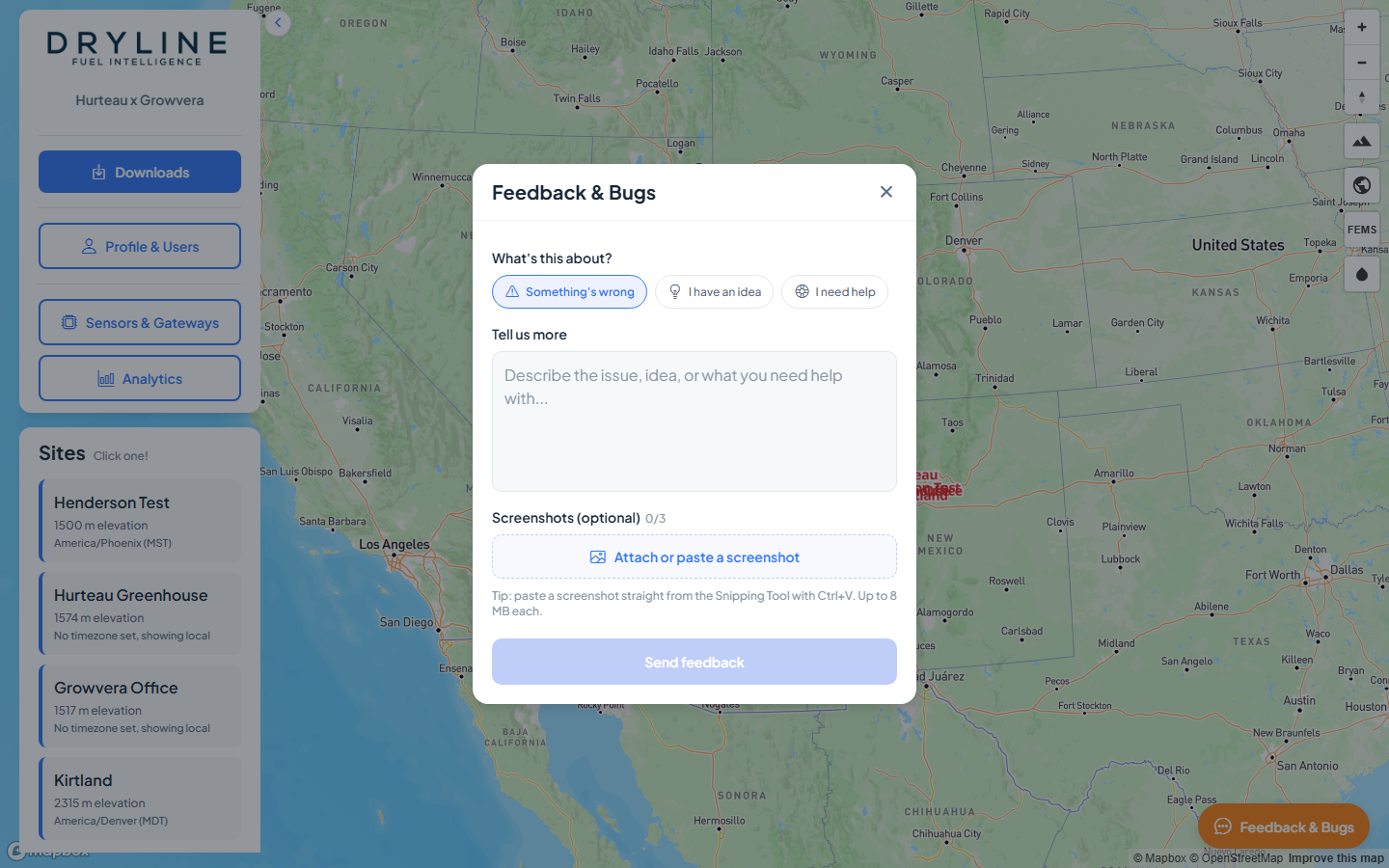 Feedback widget