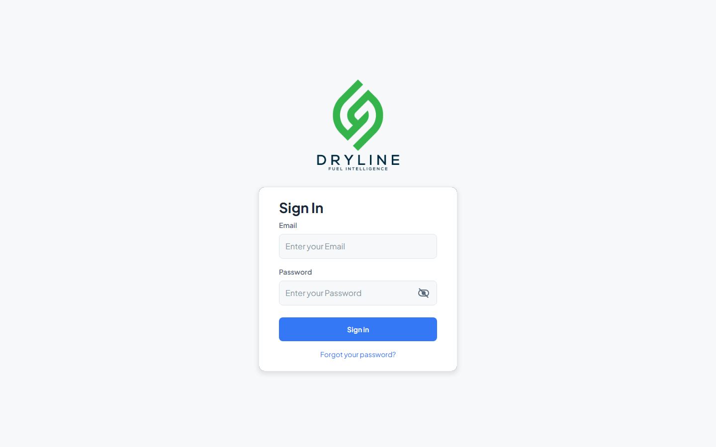 Sign in screen